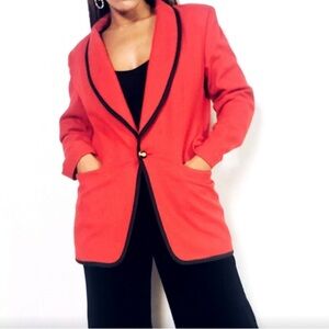 Vintage Red and Black Blazer